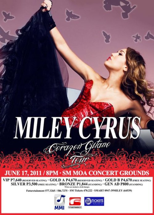 Miley Cyrus Live in Manila Ticket Prices, picture, image, photo, billboard, hd, hq,