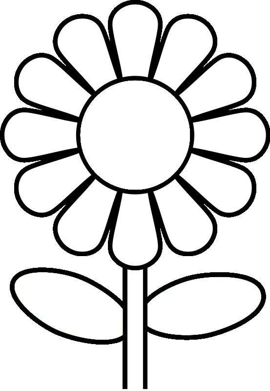 Preschool Flower Coloring Pages title=