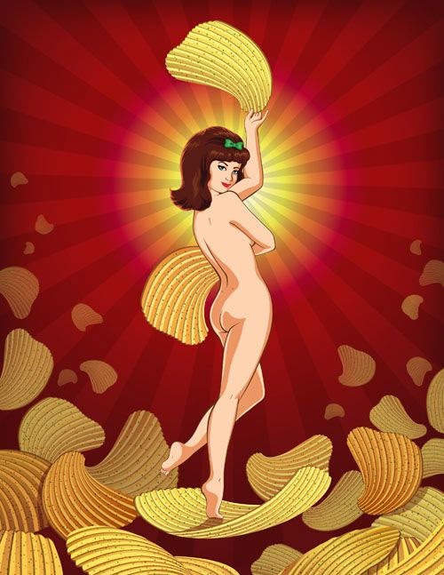 Wendy Ding ilustrações food girls mulheres comida sensuais