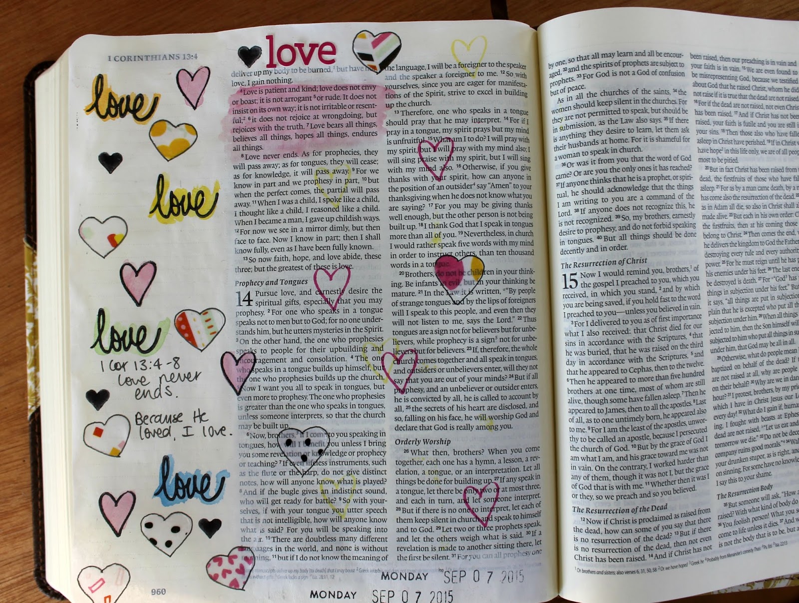 1 corinthians bible journaling