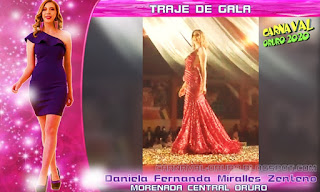 Daniela Fernanda Miralles Zenteno traje de gala