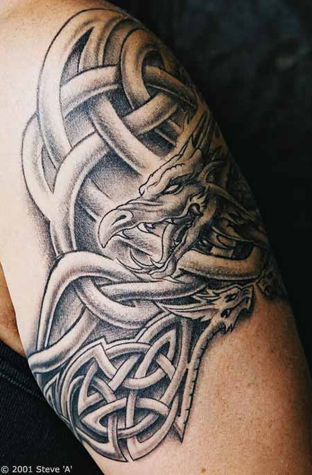 Celtic Knot Dragon Tattoo