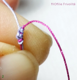Comment réaliser un anneau fendu (ou split-ring) en frivolité, dentelle aux navettes