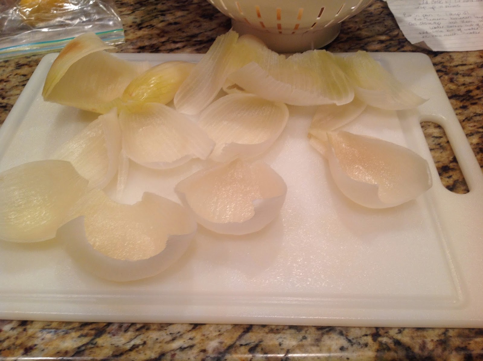 onions peeled in layers