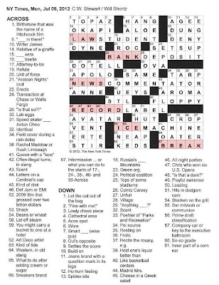 The New York Times Crossword in Gothic: 07.09.12 — Break