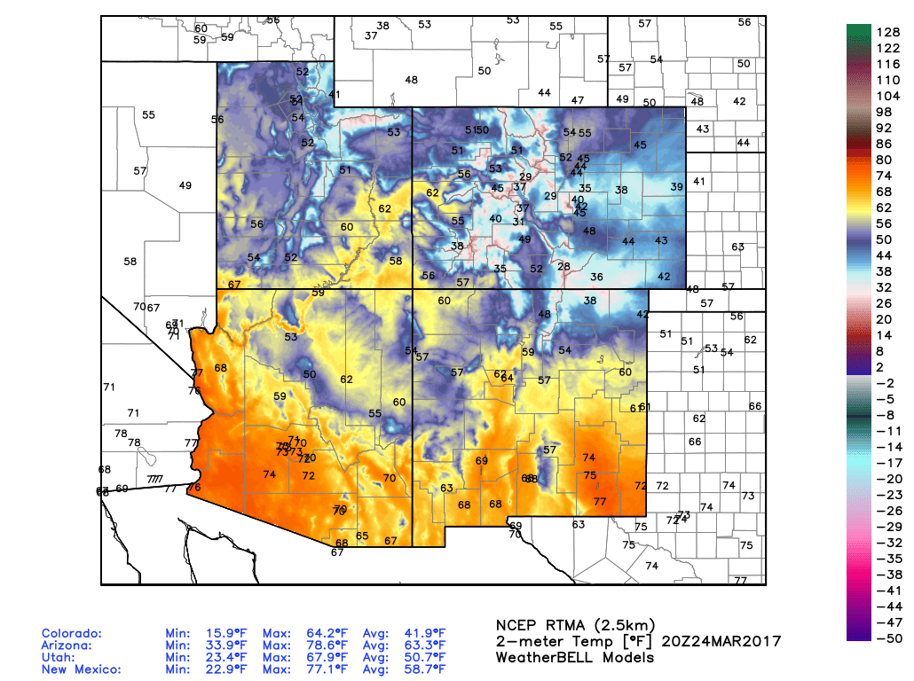 To Southeast New Mexico Weather. Roundup Of Today's Peak Winds & Northern New Mexico
