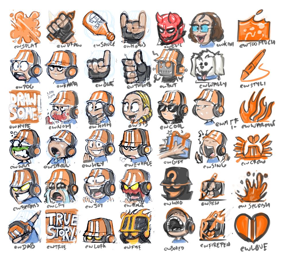 Sketchbook A First Glimpse At New 19 Emote Updates In The Works Eryckwebbgraphics