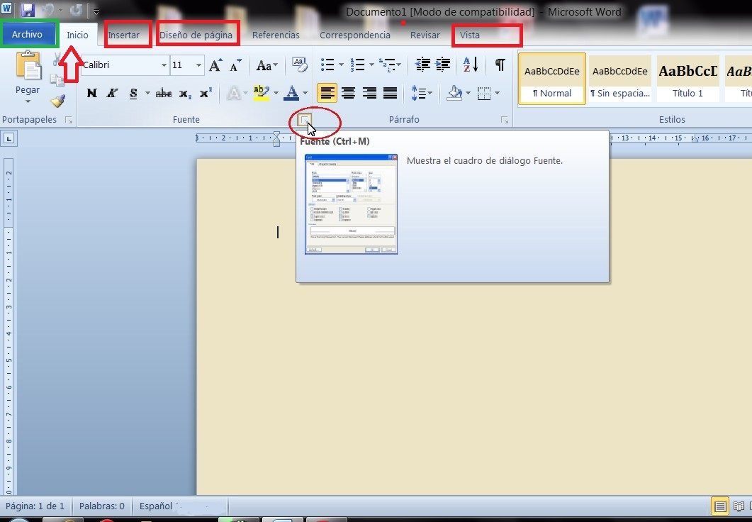 LAS BARRAS en Microsof WORD 2007 y 2010