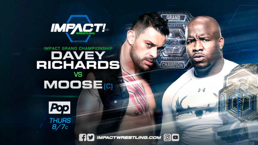 ...no qual o campeão Moose defende contra Davey Richards. 