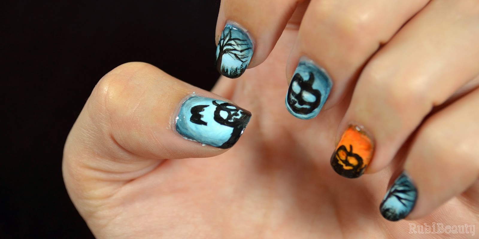 Rubibeauty nail art nailart halloween 2014 pumpkins
