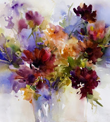 watercolor janet rogers paintings watercolour floral flowers flower bouquet watercolors aquarelle workshops dahlia peinture blumen malen dillman fleurs artists acuarela