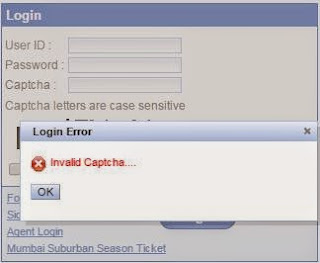  irctc invalid captcha