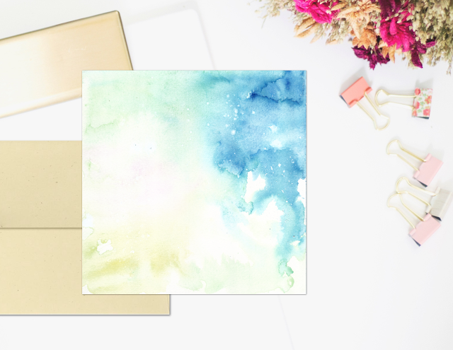 Blue Abstract Landscape Watercolor Painting Blue Abstract Landscape Watercolor Painting