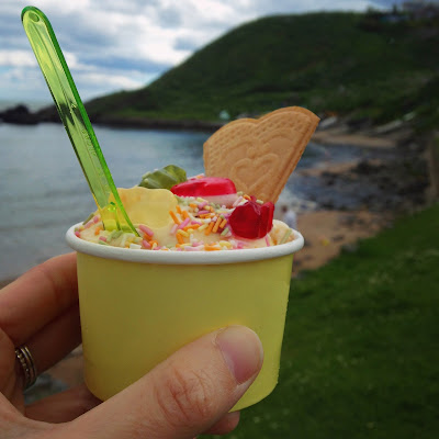 Ice cream at Collieston beach - June 2017
