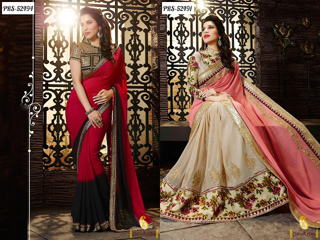 Bollywood fashion actresss heroine Sophie Chaudhary designer sarees online collection with free shipping in lowest rates
