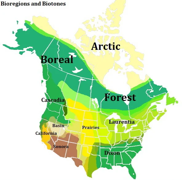 Bioregions and Biotones of North America