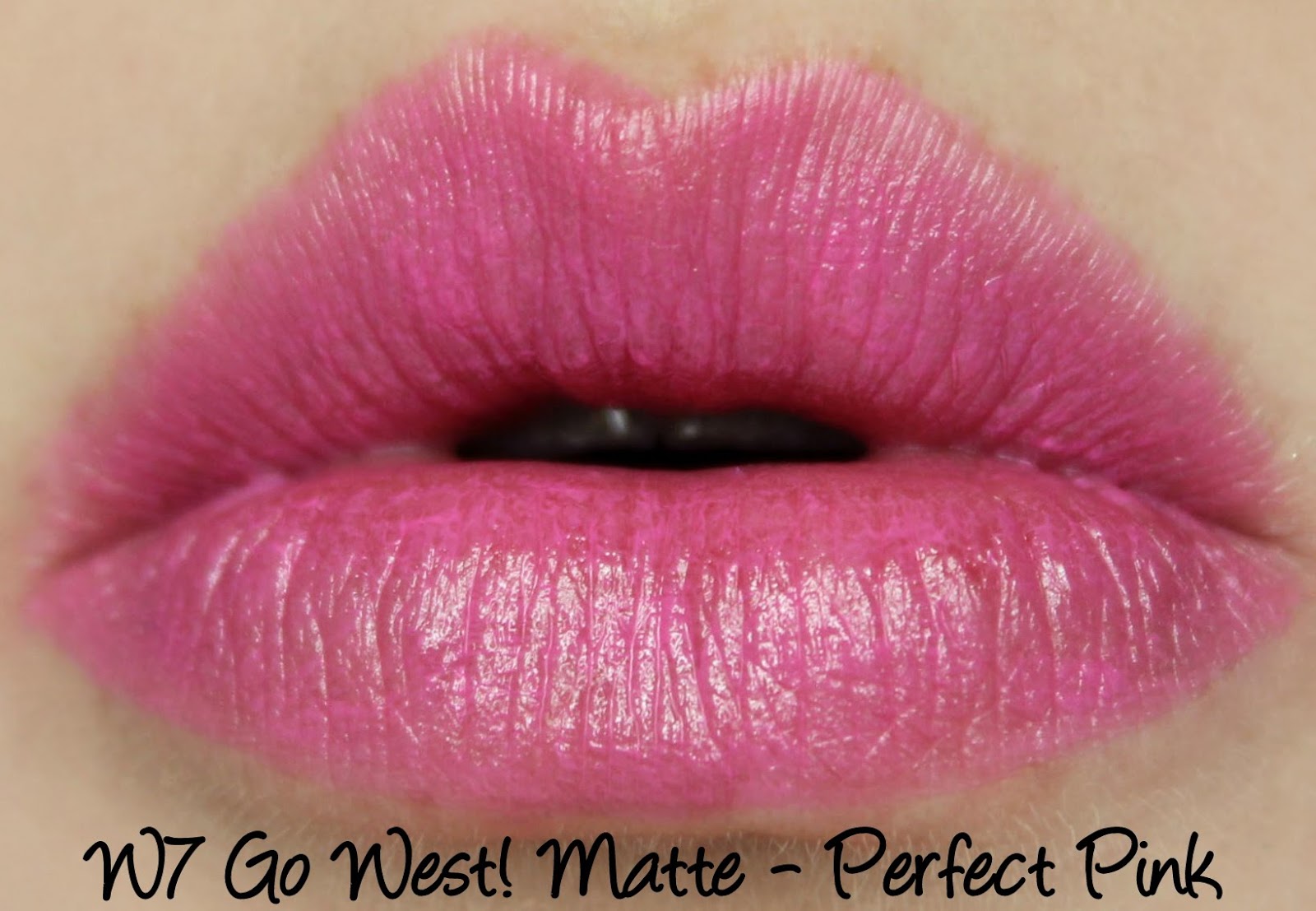 W7 Go West! Matte Lipstick - Perfect Pink Swatches & Review