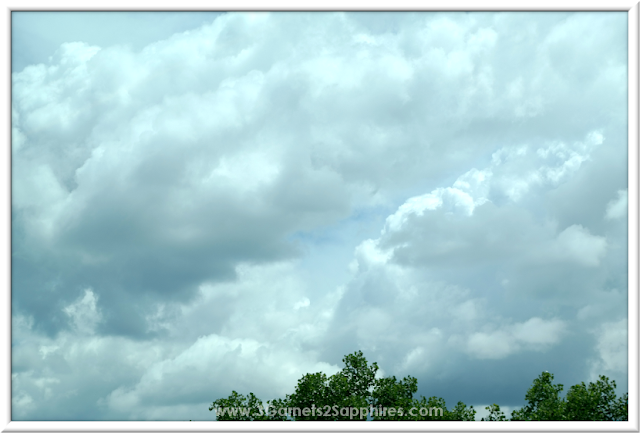 Oversized Clouds  |  3 Garnets & 2 Sapphires