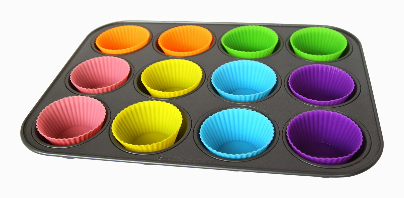 Silicone Baking Cups - 24 Pack - 6 Vibrant Colors 