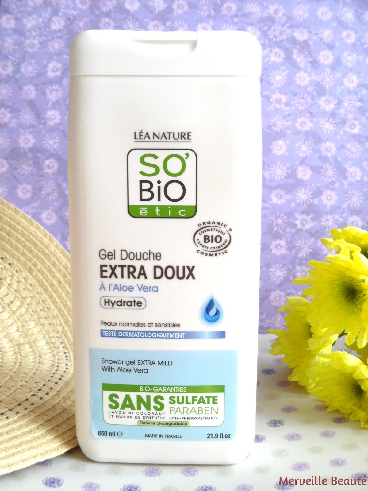 Merveille Beauté Le gel douche Extra Doux de So'Bio étic