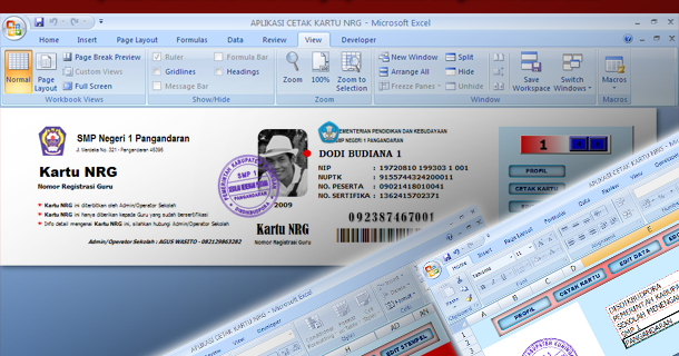 Aplikasi Cetak Kartu NRG Terbaru Dilengkapi Barcode 