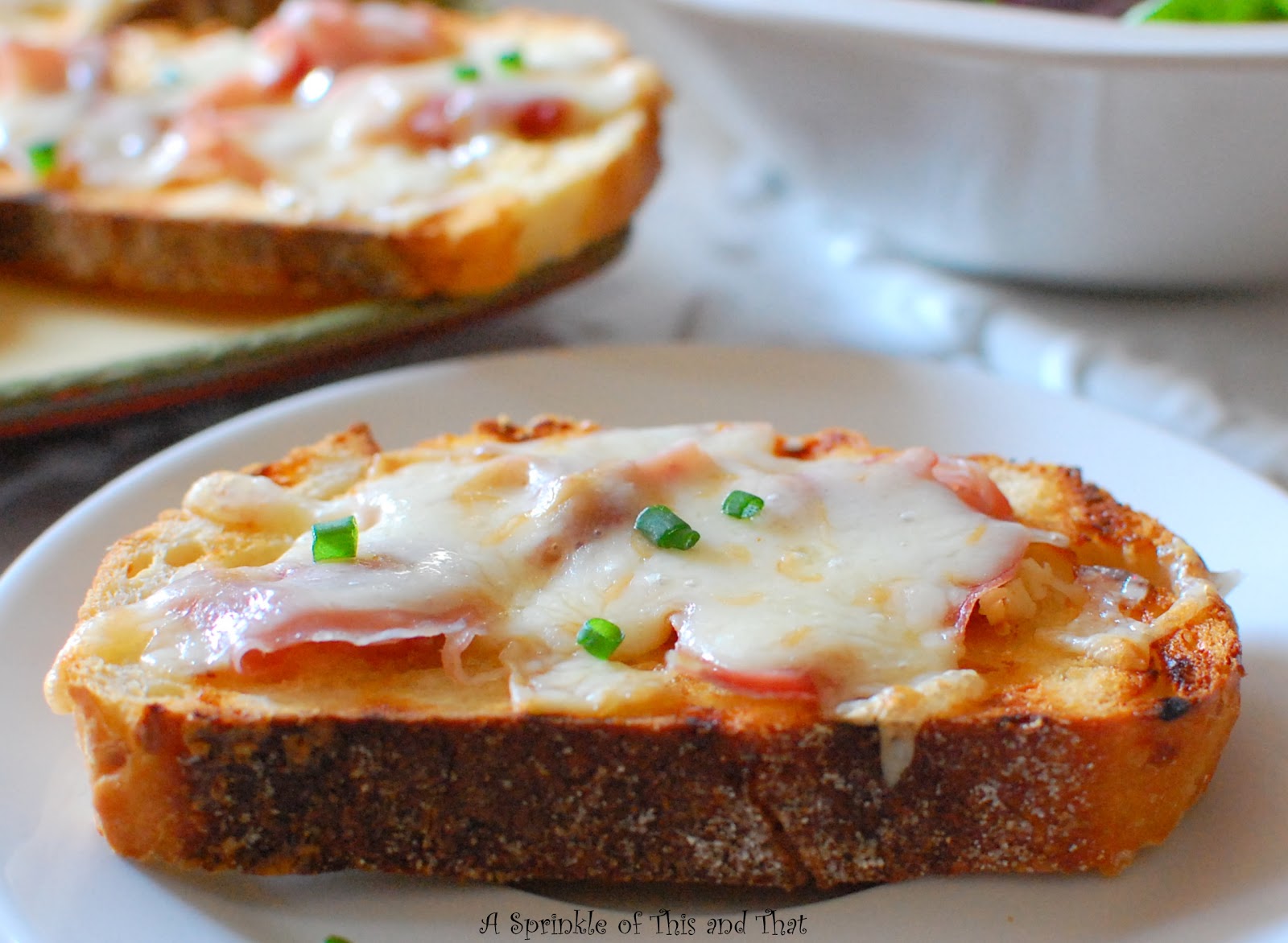 A Sprinkle of This and That Grilled Prosciutto Bread