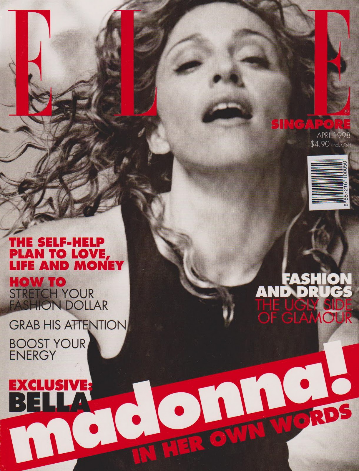 MADMUSIC1: My Madonna Collection: MAGAZINE: Elle SINGAPORE April 1998