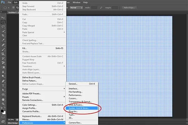 PhotoEffect: How To Make a Grid and Guides in Photoshop