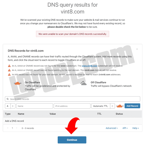 Cloudflare DNS Scan