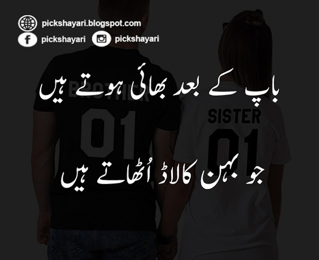Sister and Brother Love Quotes in Urdu