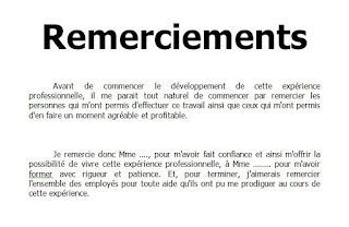 Remerciement rapport de stage  Cours génie civil  Outils, livres
