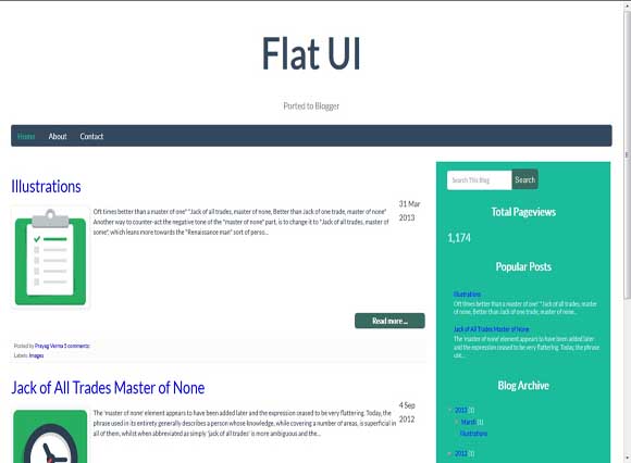 Flat UI Responsive Blogger Template