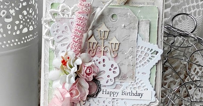 СкрапХоббиМания Card "Happy birthday" Shabby