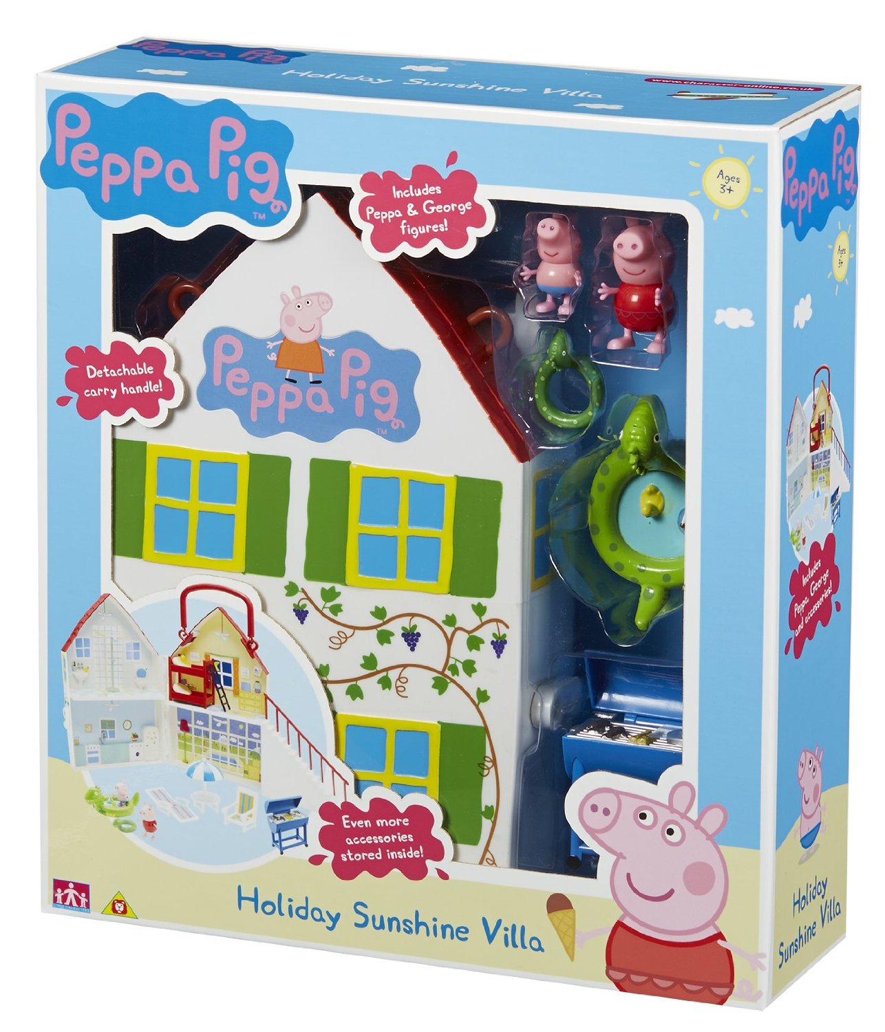 Peppa Pig de Vacaciones en la Casa de Calico Critters con Piscina de  Playmobil - Juguetes Peppa Pig 