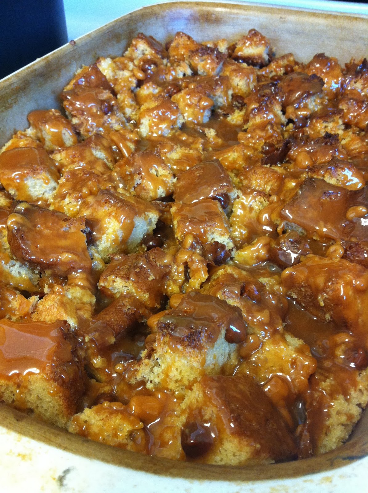 Loving cooking from scratch Carmel Cinnamon Bread Pudding