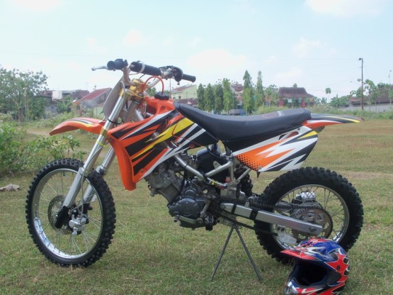 Modif Rangka Jupiter MX Jadi Motor Trail Grasstrack Trabas Adventure