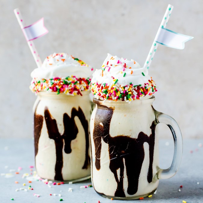 CAKE BATTER MILKSHAKE #Delicious #milkshakes CAKE BATTER MILKSHAKE #Delicious #milkshakes