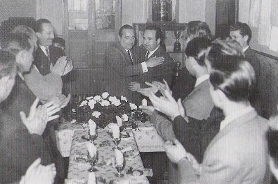 Homenaje a Agustín Pujol el 11 de abril de 1953 en la sede del Club Ajedrez Tarragona
