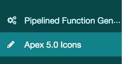 About Oracle: New icons in Apex 5.1