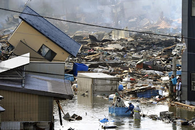 Whirlpool after Tsunami hits Japan 8.9 magnitude earthquake