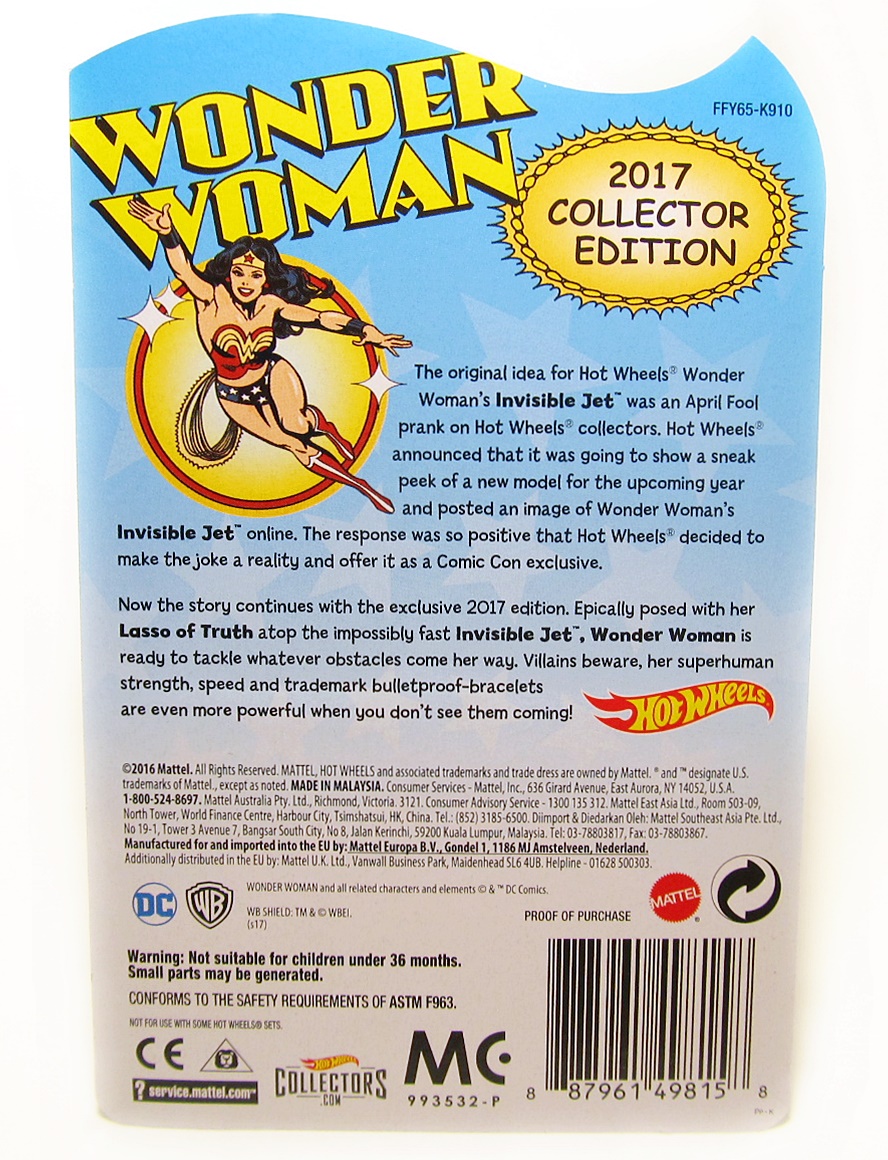 hot wheels wonder woman invisible jet