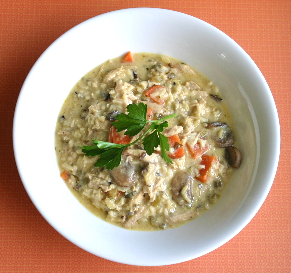 My Retro Kitchen Creamy Chicken and Wild Rice Soup