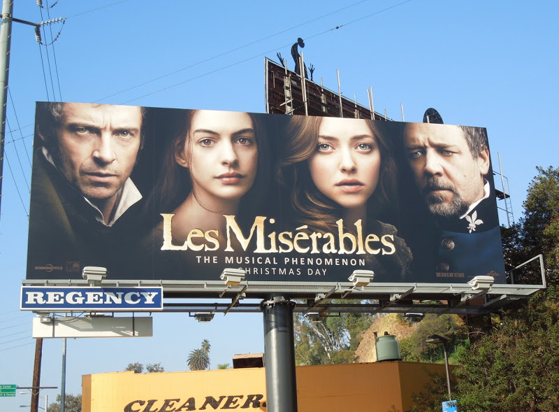 Les Miserables movie billboard