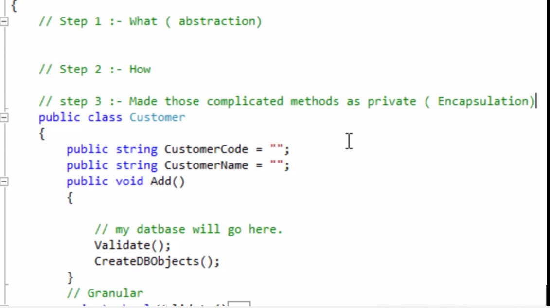 CSharpTutorials: Abstraction vs Encapsulation