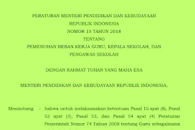 Beban Kerja Guru Sesuai Permendikbud No  Beban Kerja Guru Sesuai Permendikbud No 15 Tahun 2018