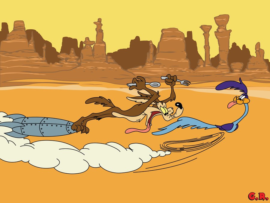 Wile E Coyote and Road Runner always got into trouble