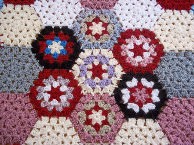 Hexagon Motif Crochet Afghan