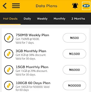 Get 3GB for N1500, 15GB for N6000 on MyMTN App + Free 4GB Data on Your 4G SIM Card