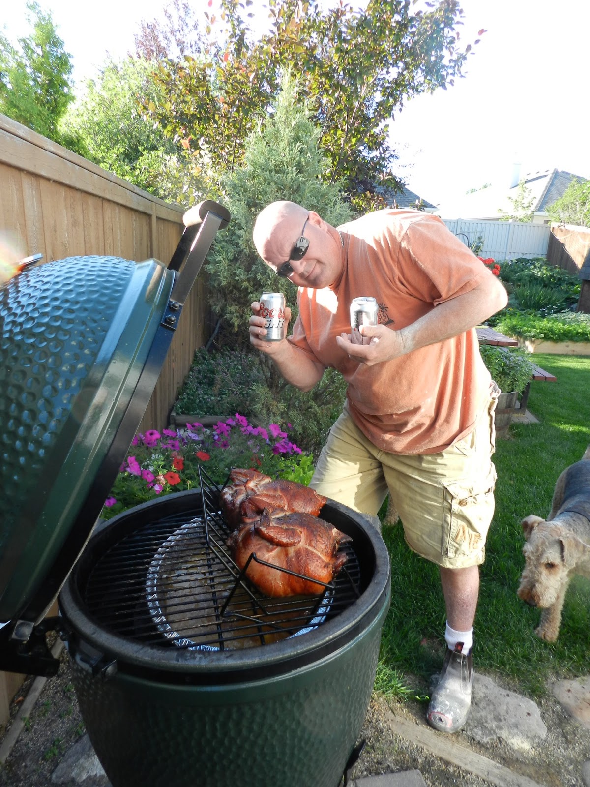 Big Green Egg by Dr. T Whole Chicken on the Big Green Egg