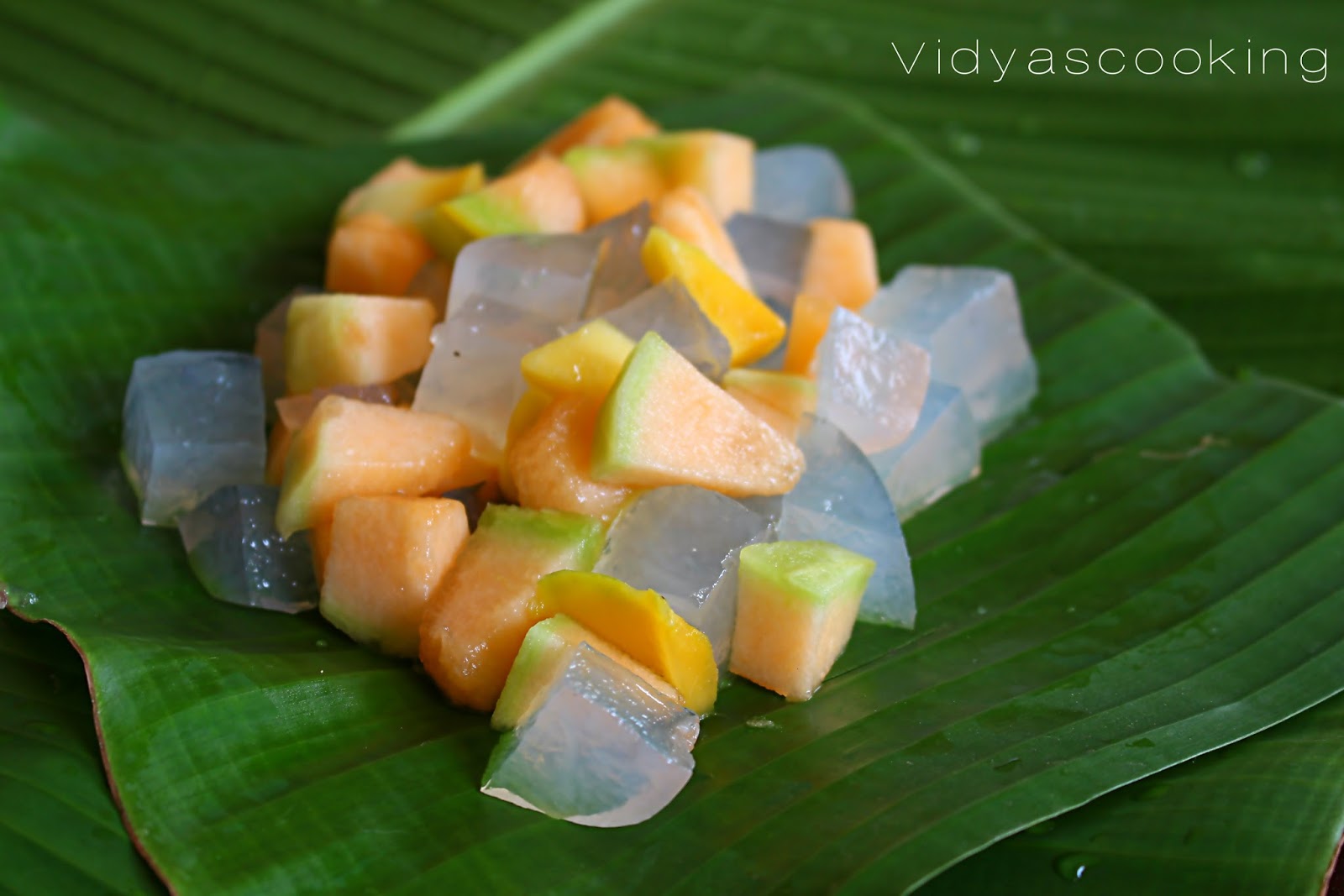 Vidyascooking Tender Coconut Jelly (Elaneer Jelly) Thai Dessert Recipe